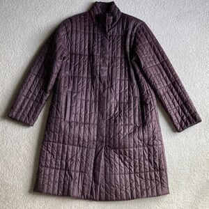 Eileen Fisher eggplant quilted jacket